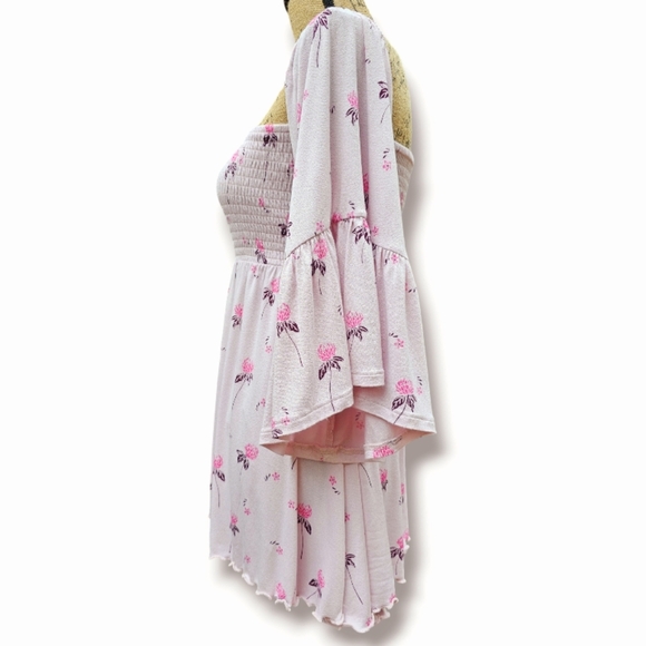 Free People Lana Off-The-Shoulder Top with Printed Cloudberries. - Picture 7 of 10